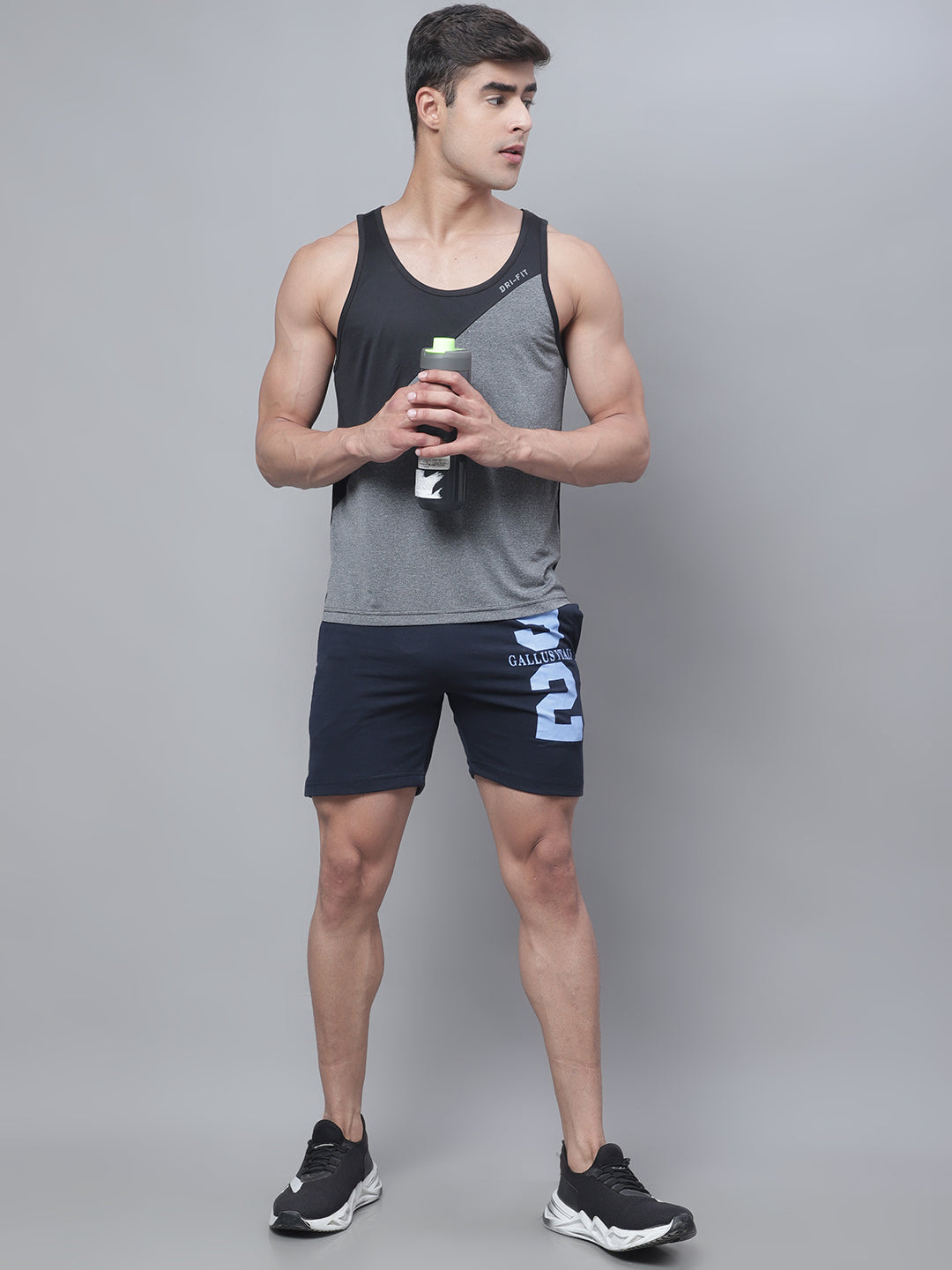 Men Colourblocked Innerwear Gym Vest - Friskers