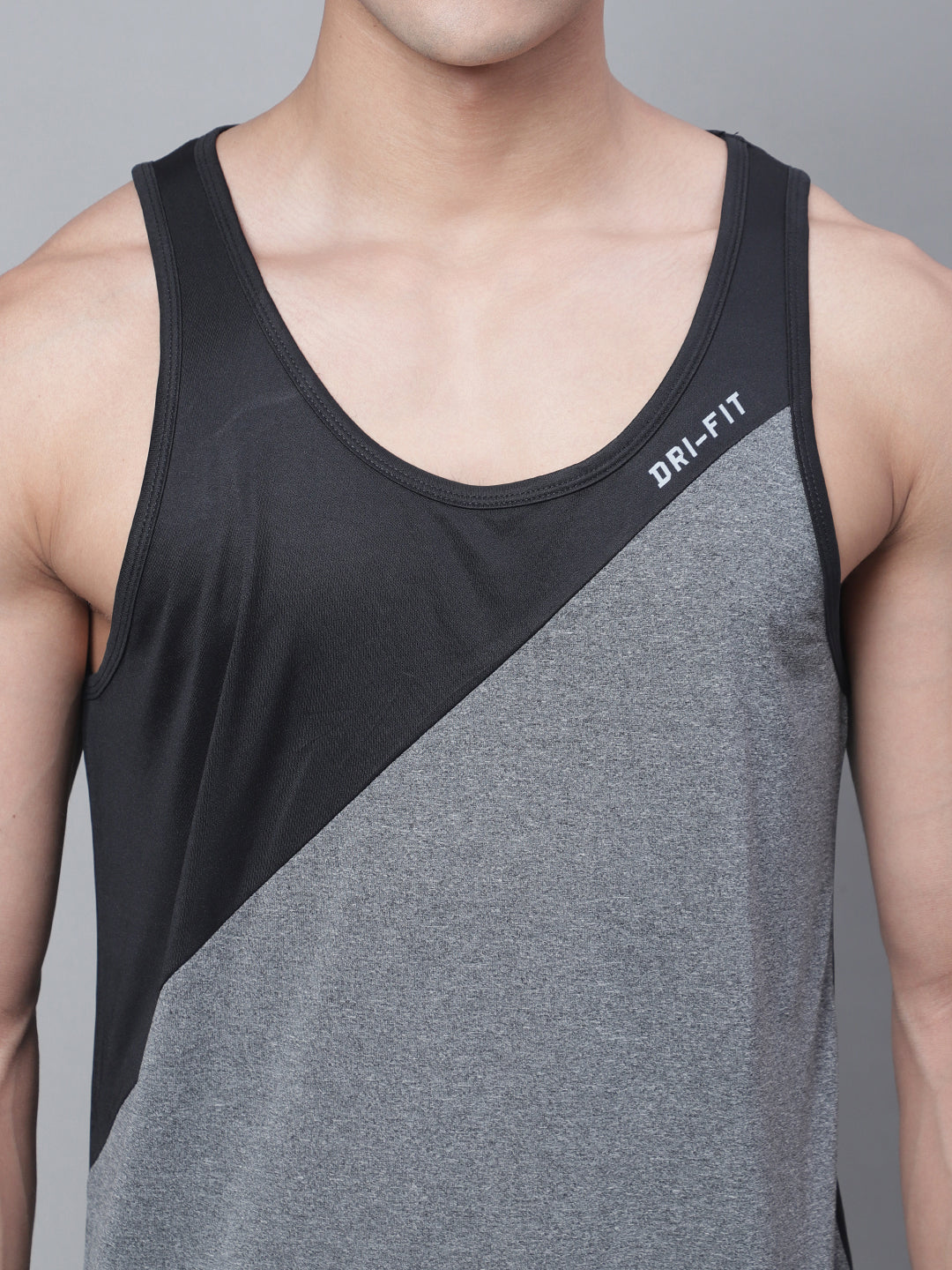 Men Colourblocked Innerwear Gym Vest - Friskers