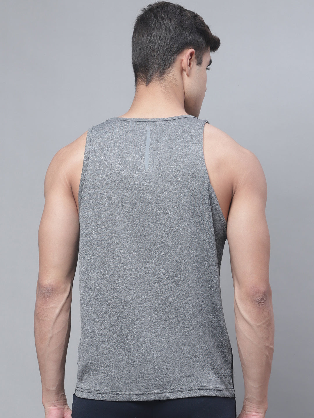 Men Sleeveless Colourblocked Dry Fit Gym Vest - Friskers
