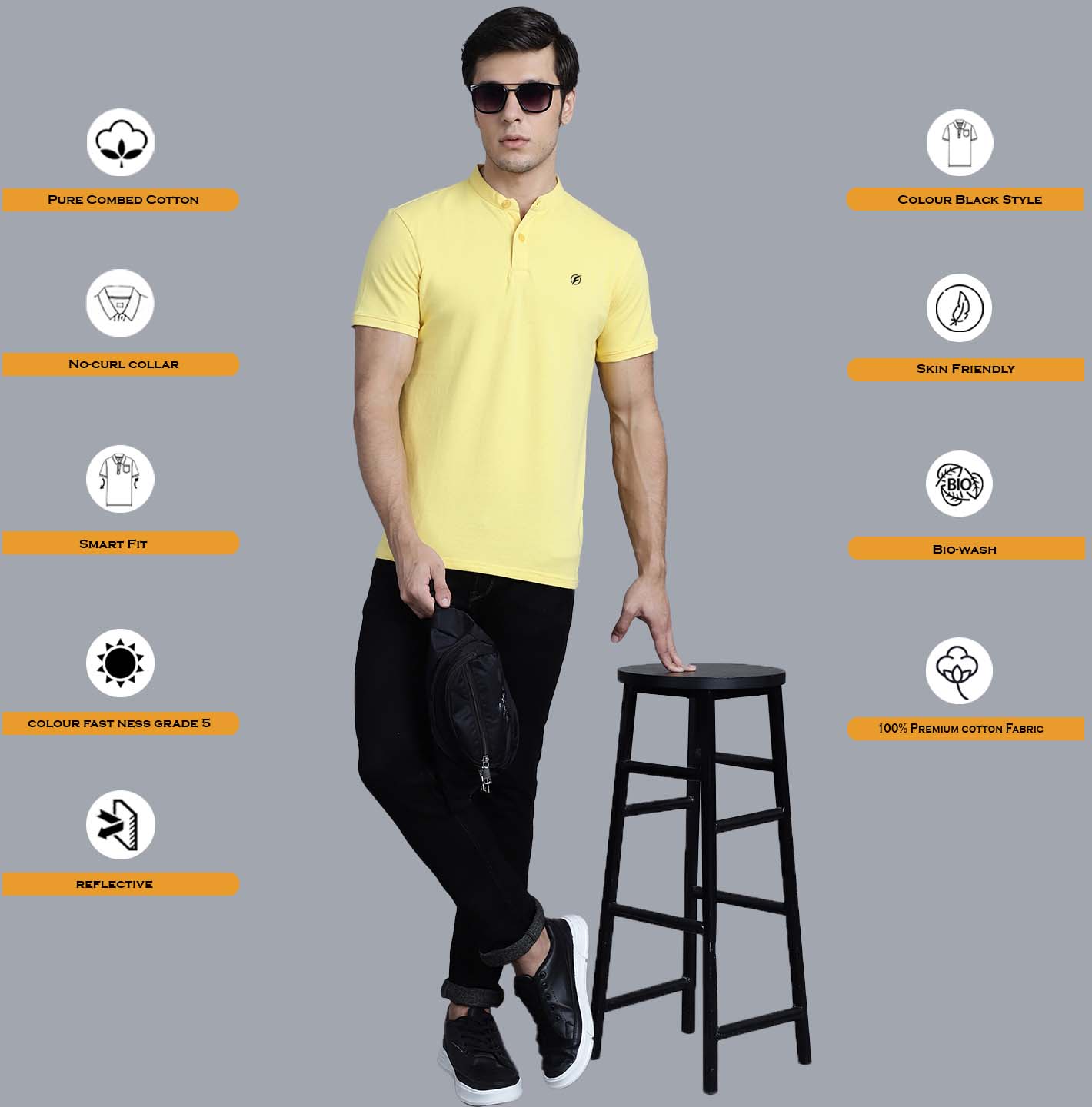 Men's Pack Of 2 Half Sleeves Short Collar Polo T-shirt - Friskers