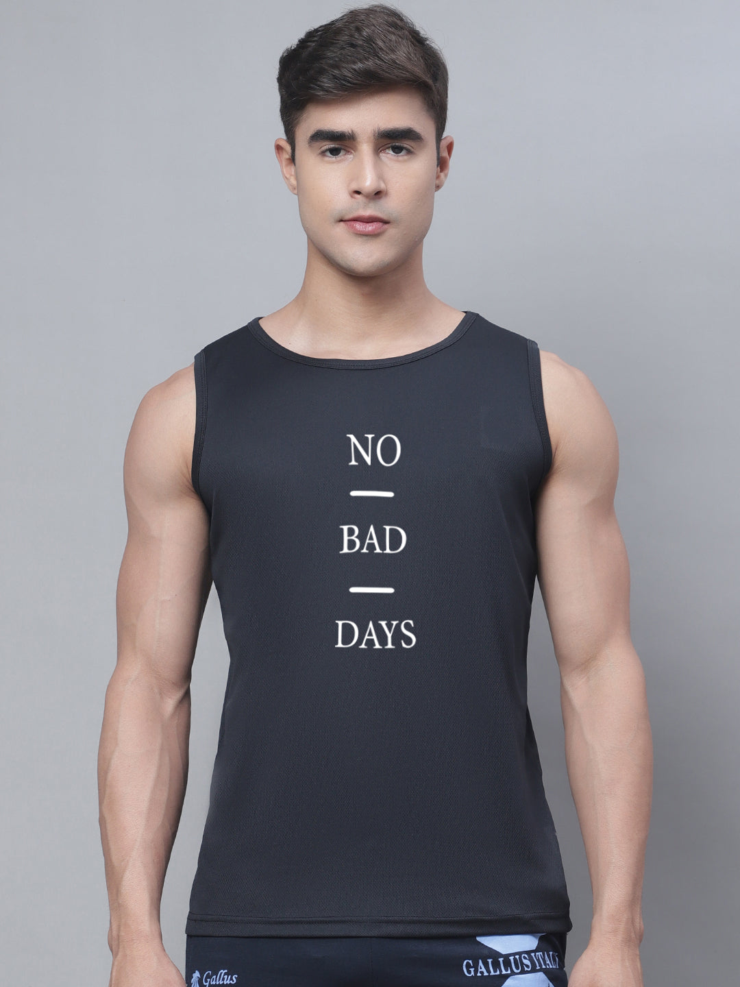Sports No Bad Days Round Neck Training Gym Vest - Friskers