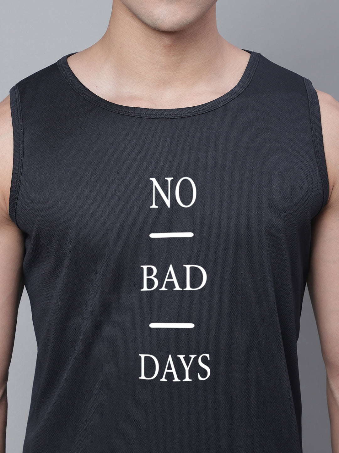 Sports No Bad Days Round Neck Training Gym Vest - Friskers