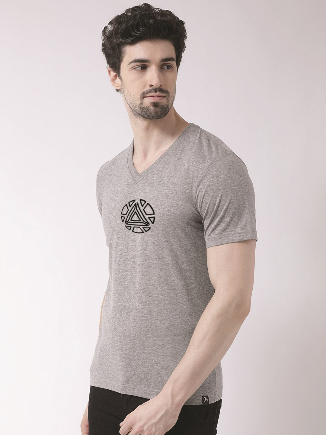 Men's Pure Cotton Regular Fit V Neck T-Shirt - Friskers