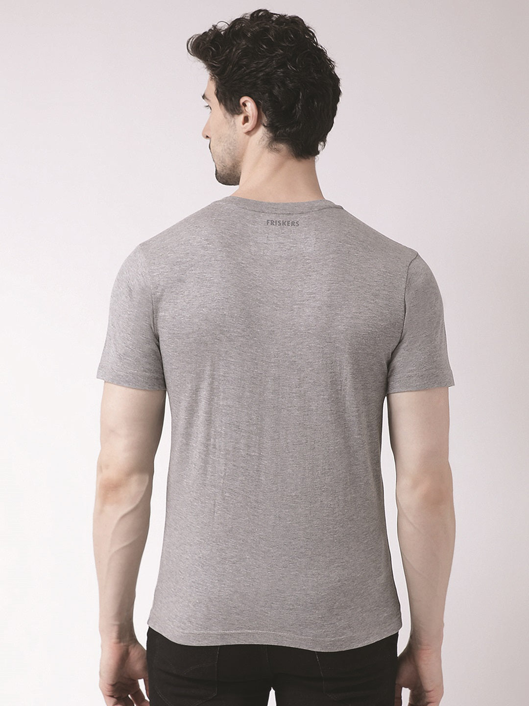 Men's Pure Cotton Regular Fit V Neck T-Shirt - Friskers