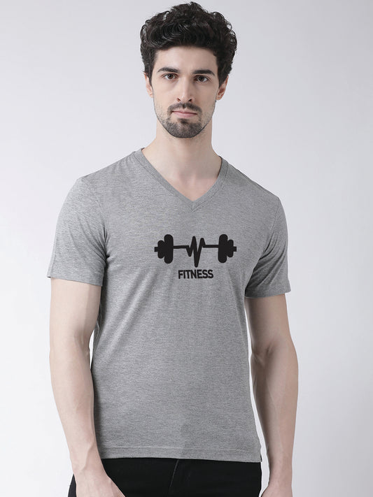 Men's Fitness Pure Cotton Regular Fit V Neck T-Shirt - Friskers
