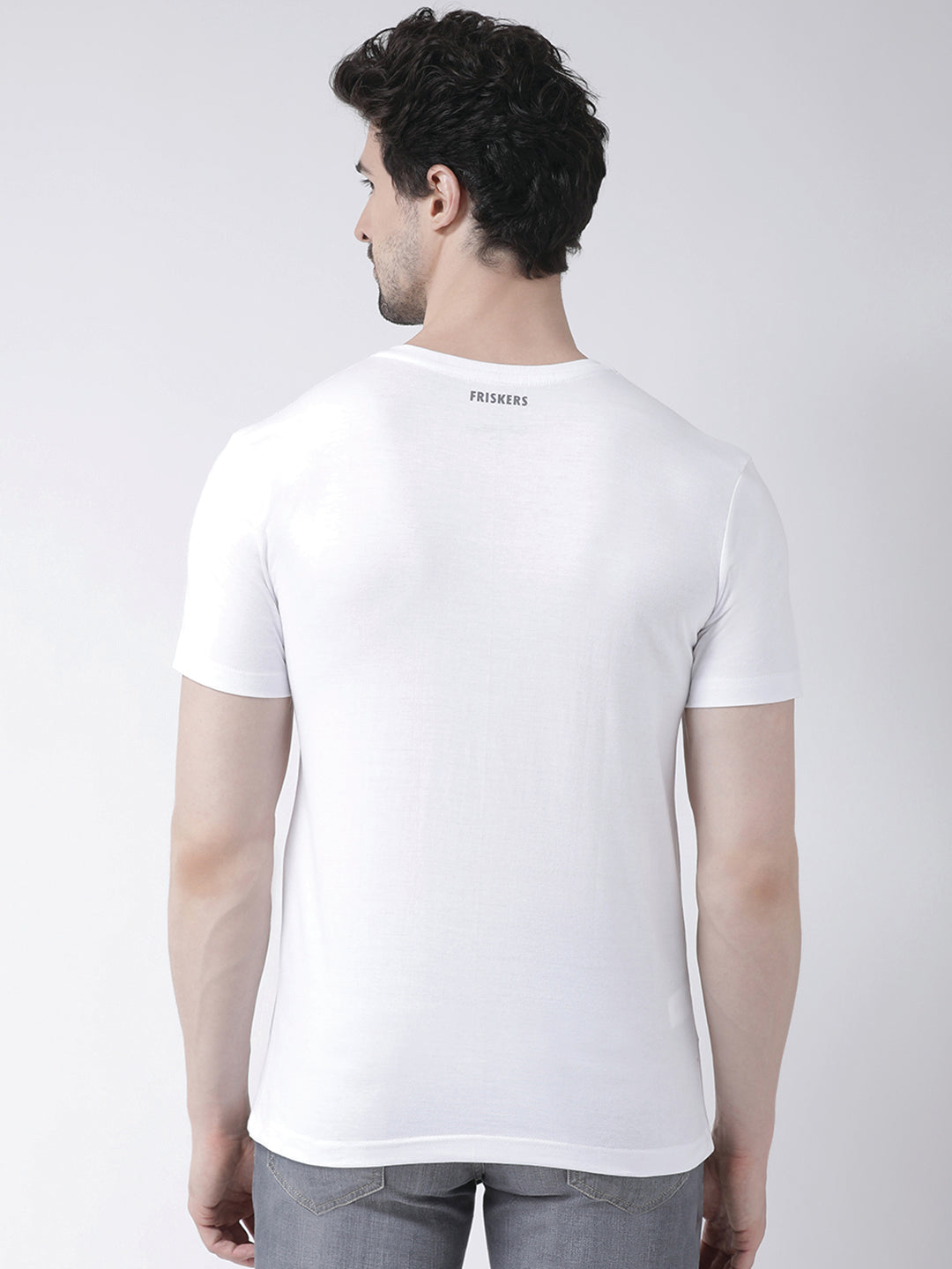 Men's No Days Off Pure Cotton Regular Fit V Neck T-Shirt - Friskers
