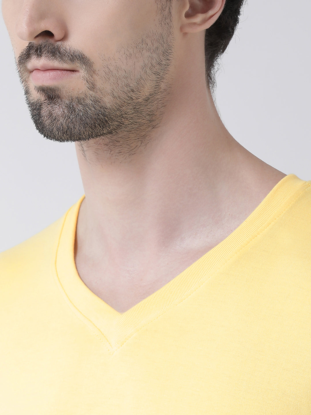 Men V-Neck Smiley Printed Half Sleeve T-shirt - Friskers