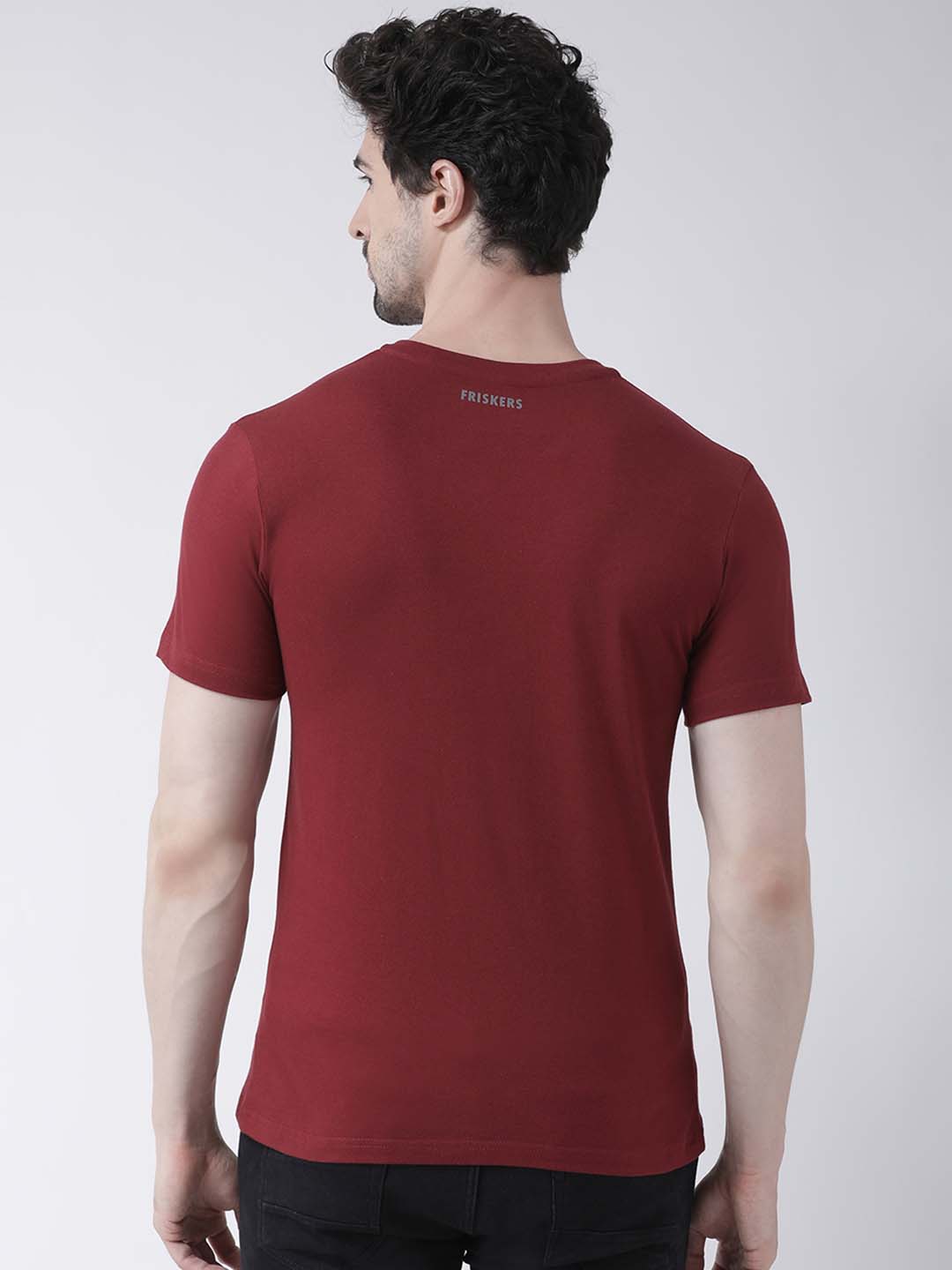 Men's System Phad Denge Cotton Regular Fit V Neck T-Shirt - Friskers