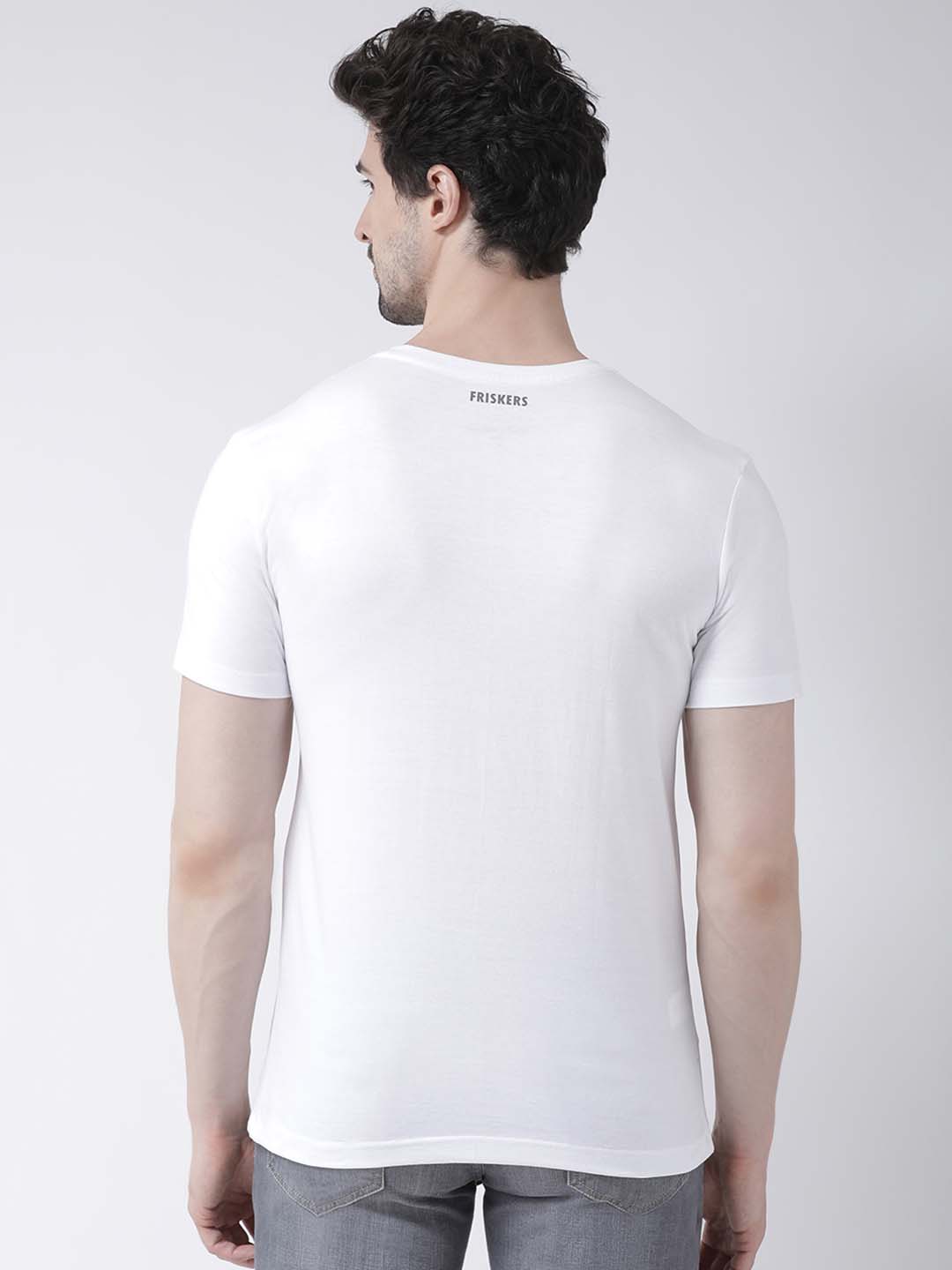 Men's System Cotton Regular Fit V Neck T-Shirt - Friskers