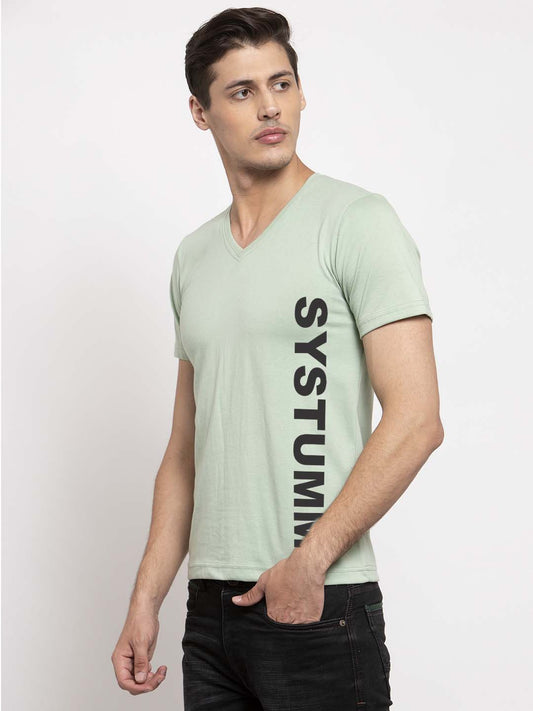 Men's System Cotton Regular Fit V Neck T-Shirt - Friskers
