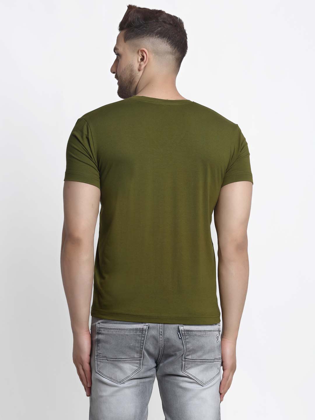 Men's Systumm Cotton Regular Fit V Neck T-Shirt - Friskers