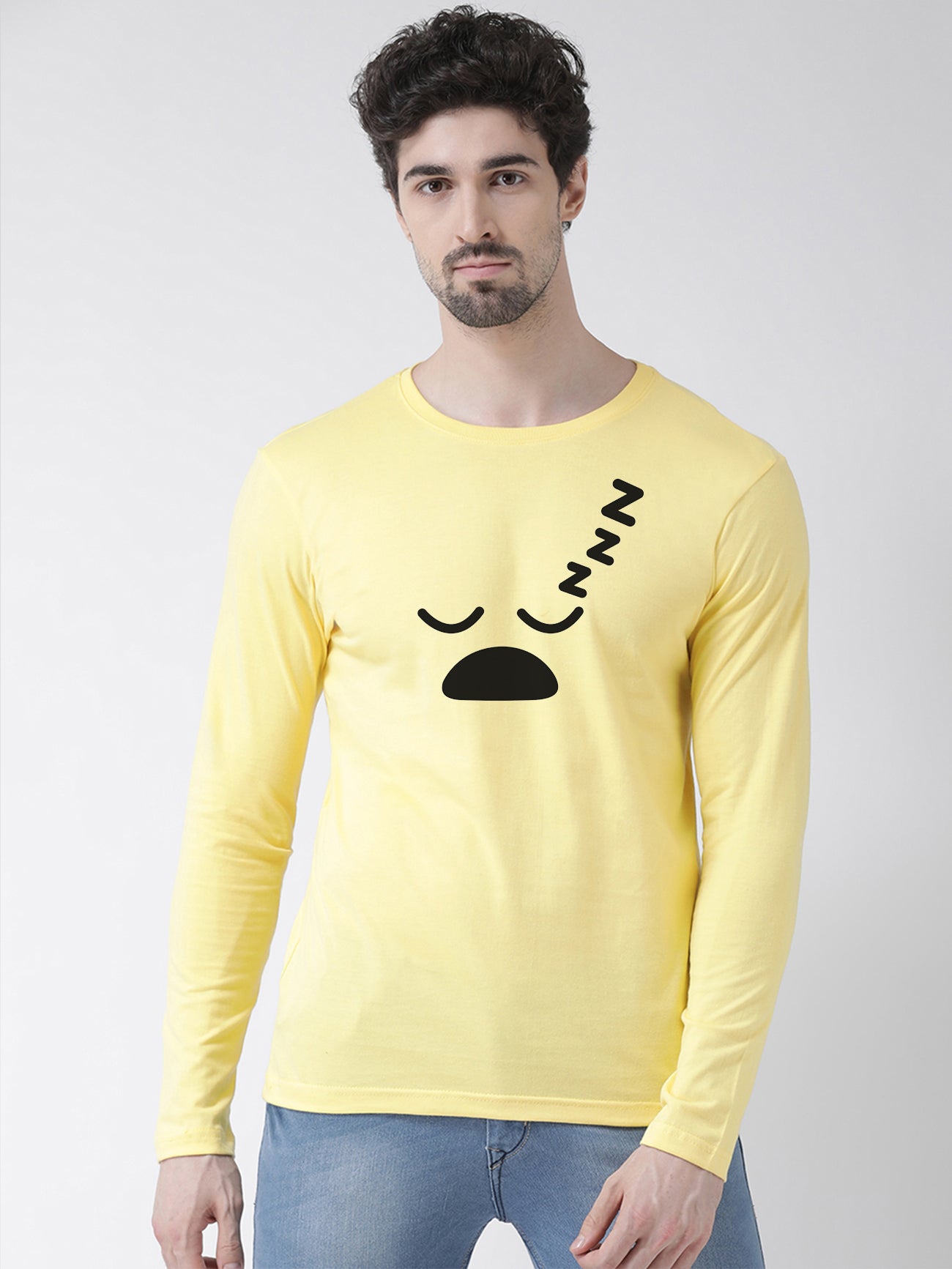 Men Sleepy Printed Full Sleeve T-Shirt - Friskers