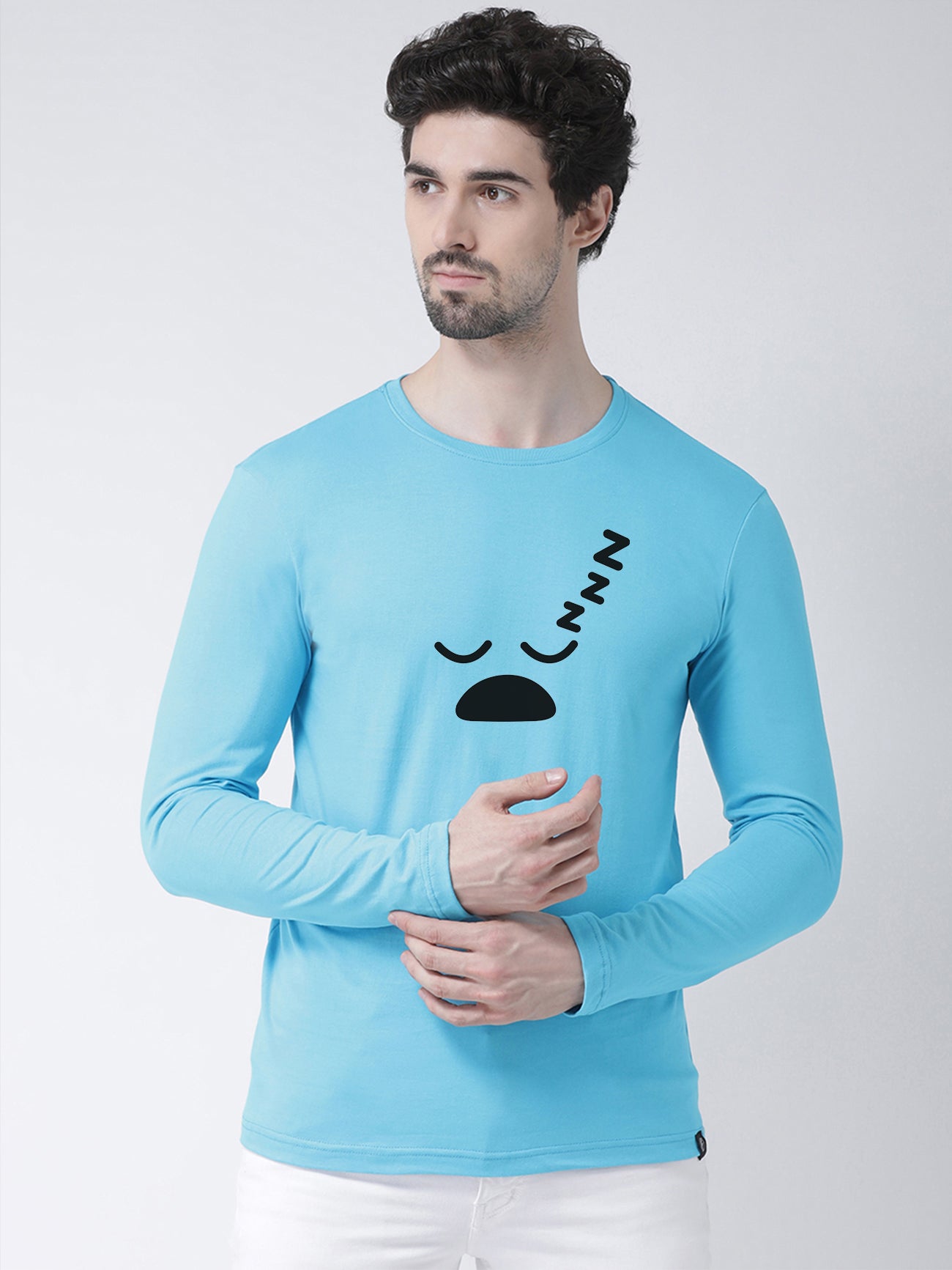 Men Sleepy Printed Full Sleeve T-Shirt - Friskers