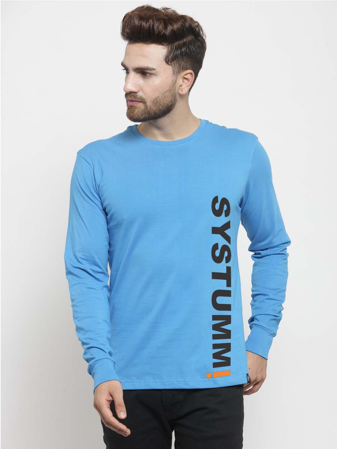 Men System Printed Full Sleeve T-shirt - Friskers