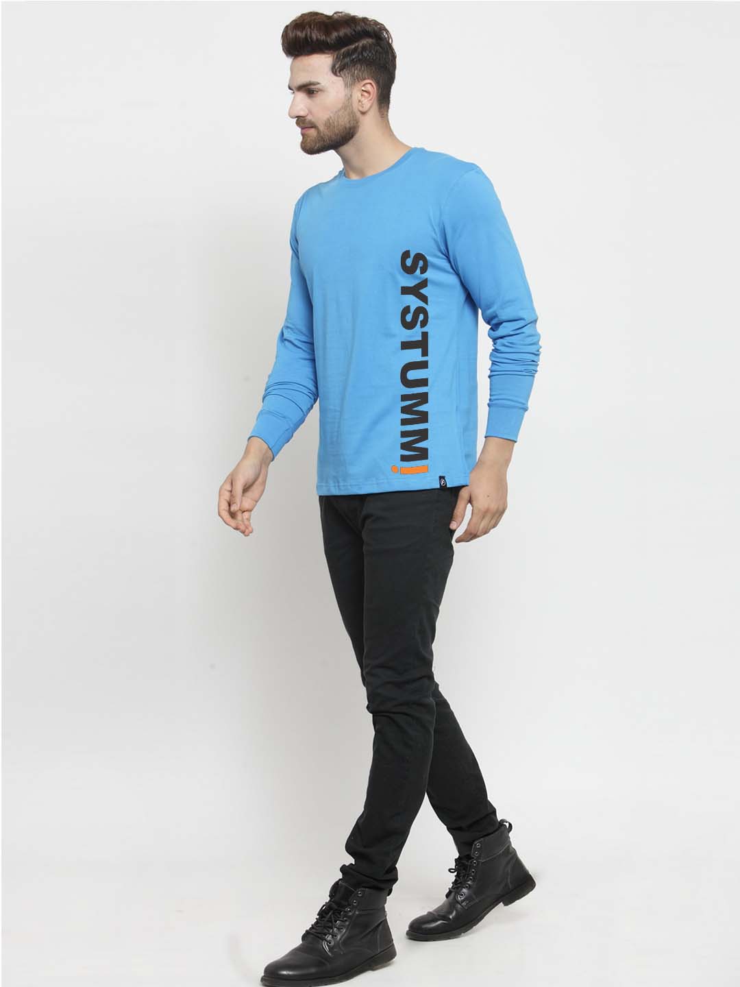 Men System Printed Full Sleeve T-shirt - Friskers