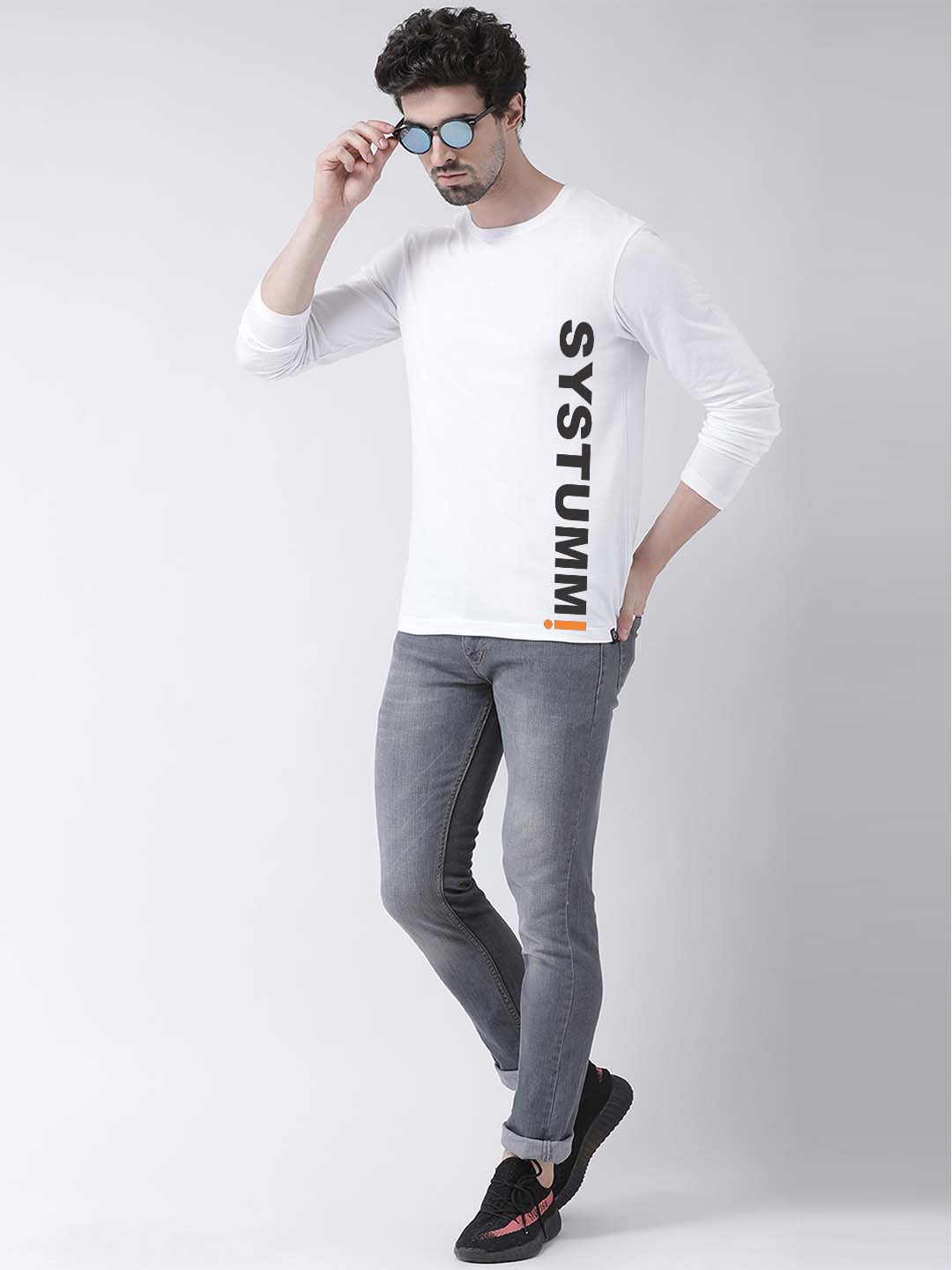 Men System Printed Full Sleeve T-shirt - Friskers