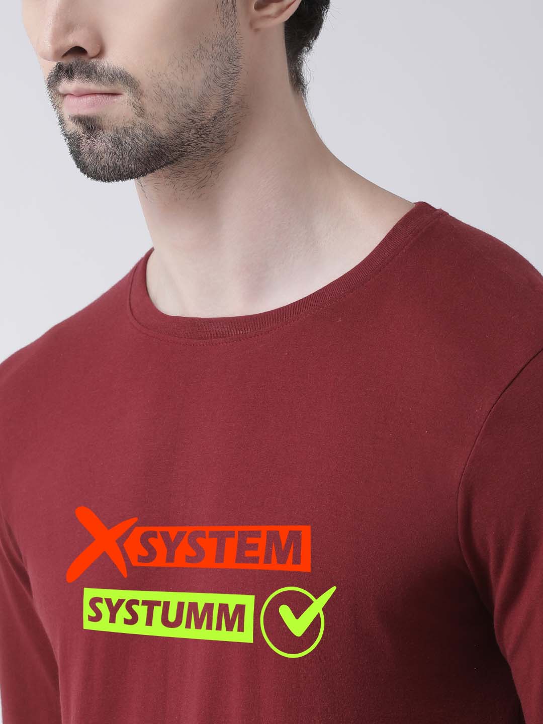 Men Systumm Printed Full Sleeve T-shirt - Friskers