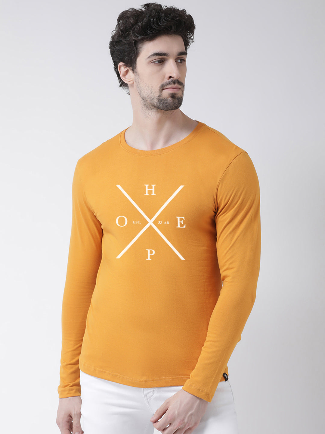Men Hope Printed Full Sleeve T-shirt - Friskers