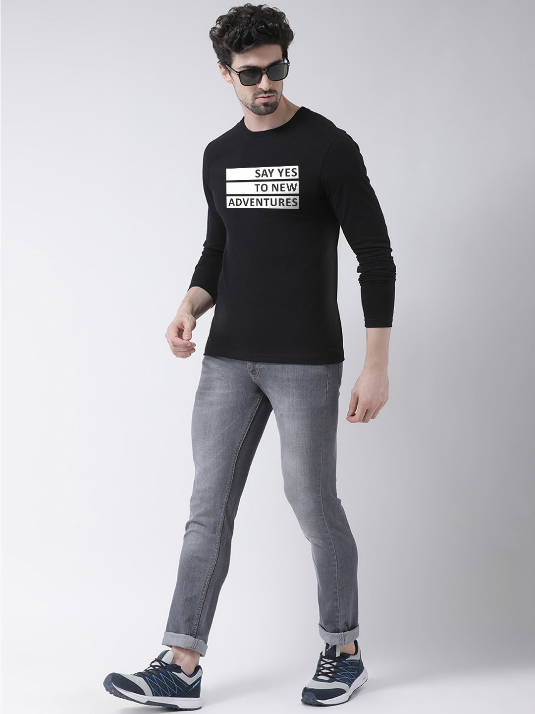 Men Say Yes To New Printed Full Sleeve T-shirt - Friskers