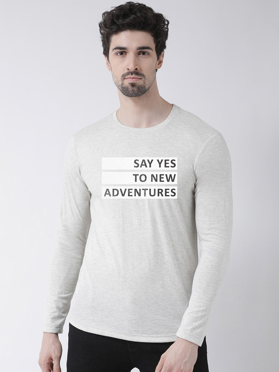 Men Say Yes To New Printed Full Sleeve T-shirt - Friskers