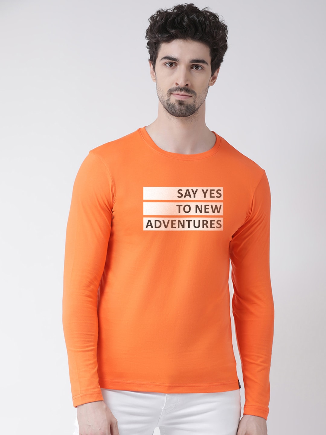 Men Say Yes To New Printed Full Sleeve T-shirt - Friskers