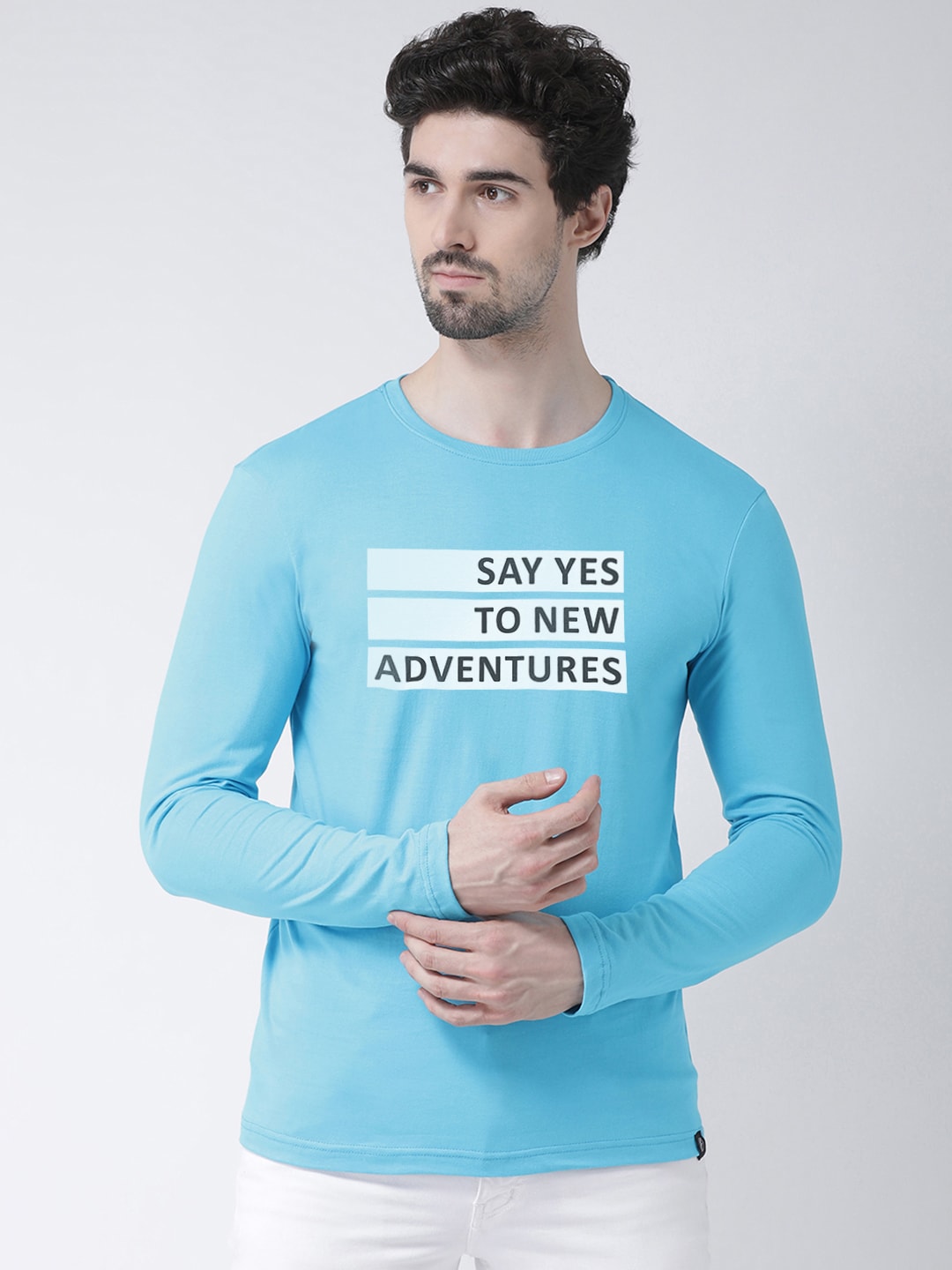 Men Say Yes To New Printed Full Sleeve T-shirt - Friskers