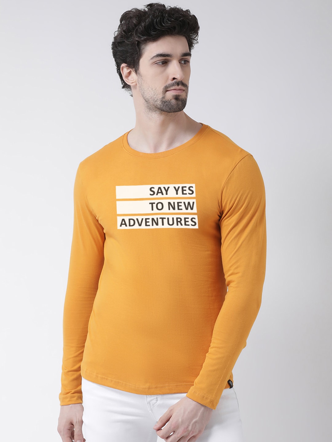 Men Say Yes To New Printed Full Sleeve T-shirt - Friskers