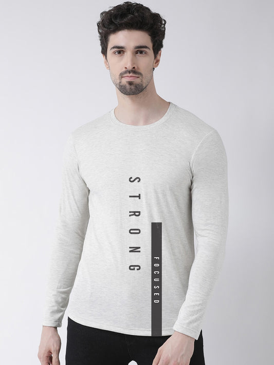 Men Strong Printed Full Sleeve Tshirt - Friskers