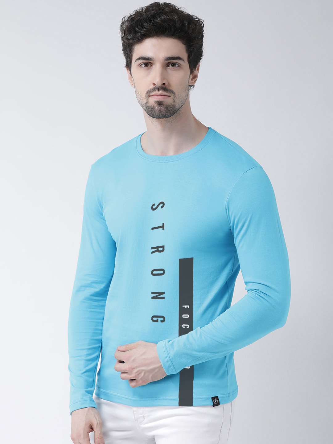 Men Strong Printed Full Sleeve Tshirt - Friskers