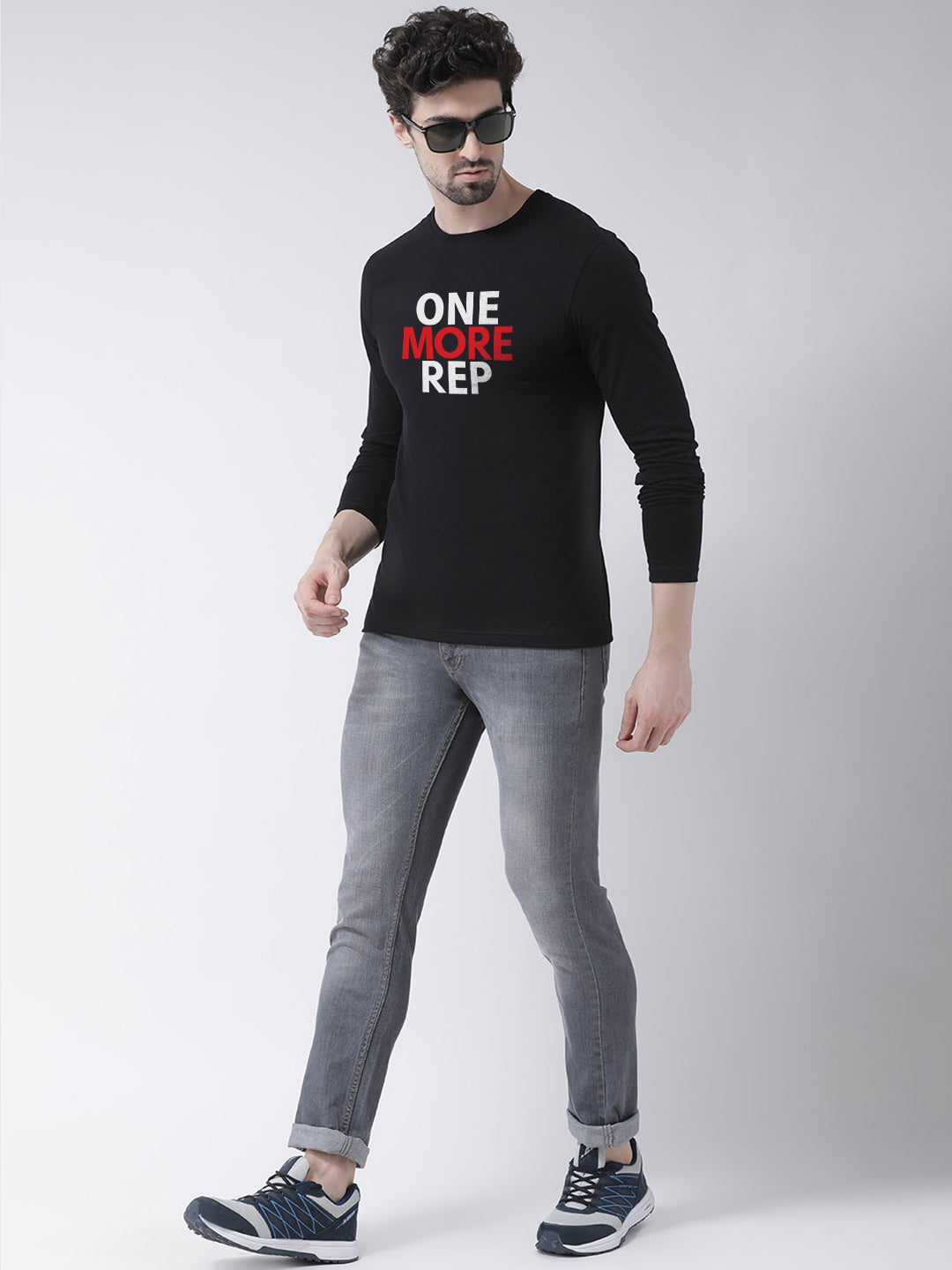 Men One More Rep Printed Full Sleeve T-Shirt - Friskers