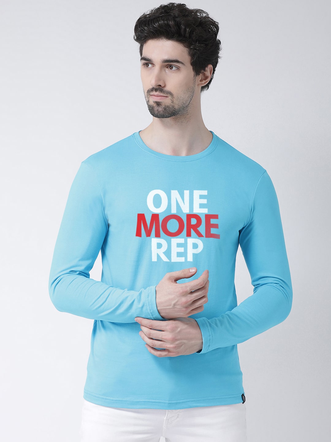 Men One More Rep Printed Full Sleeve T-Shirt - Friskers