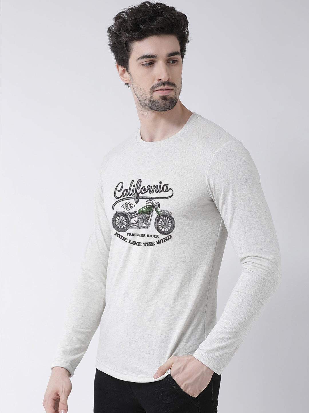 Men California Printed Full Sleeve T-shirt - Friskers