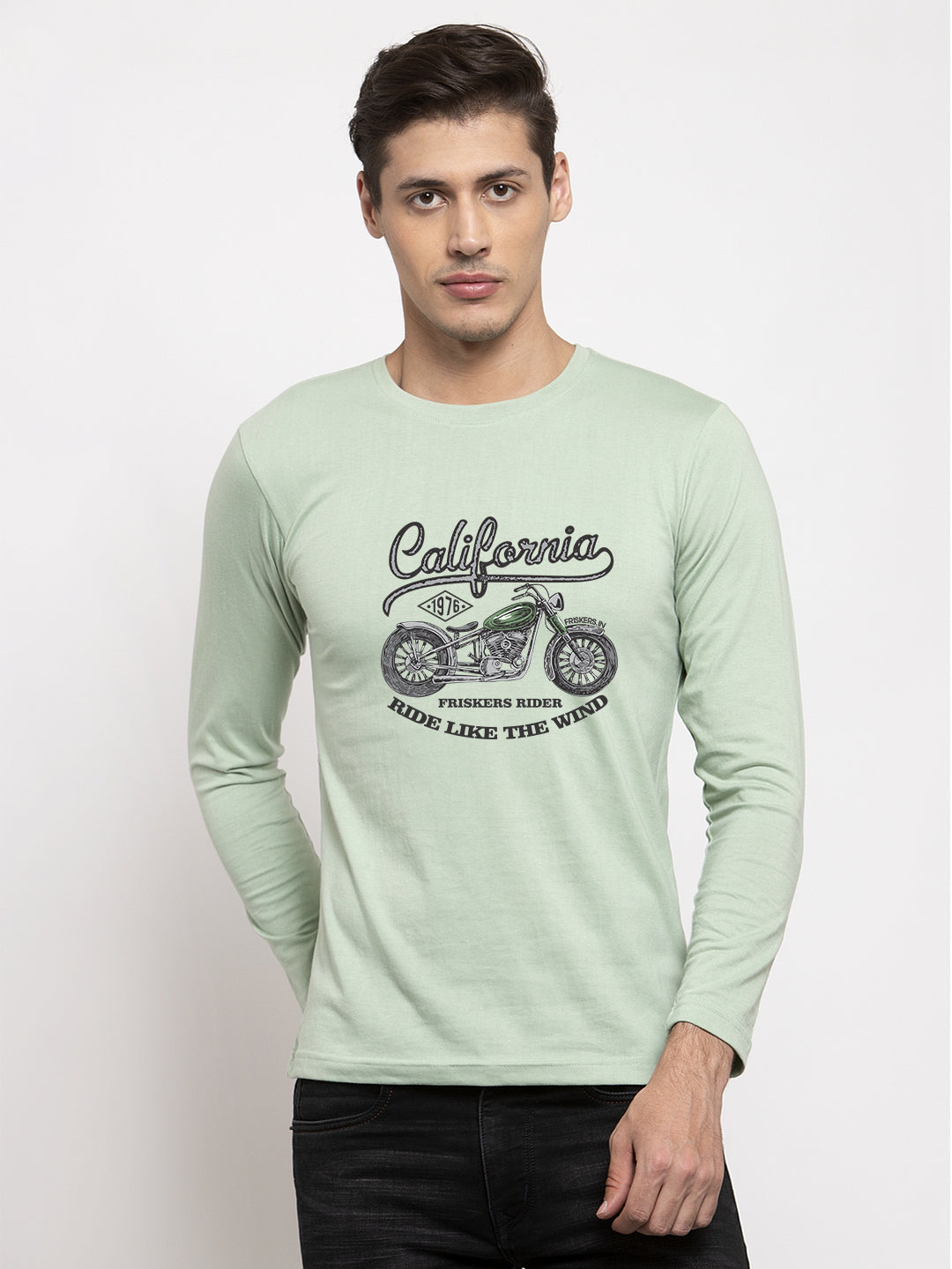 トップス Standard California Long Sleeve Tee Men California Printed Full Sleeve T-shirt