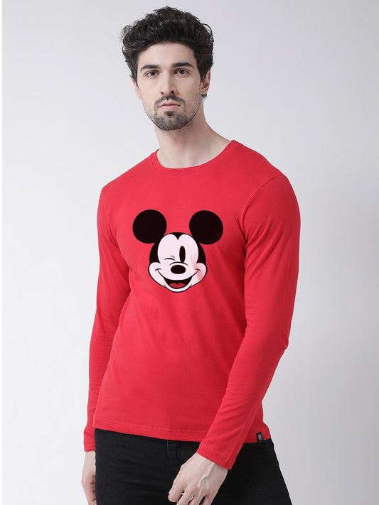Men Mickey Mouse Printed Full Sleeve T-Shirt - Friskers