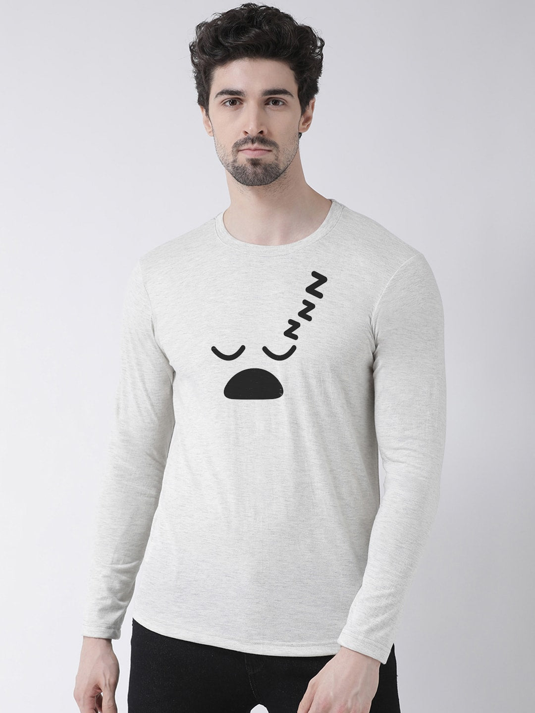 Men Sleepy Printed Full Sleeve T-Shirt - Friskers