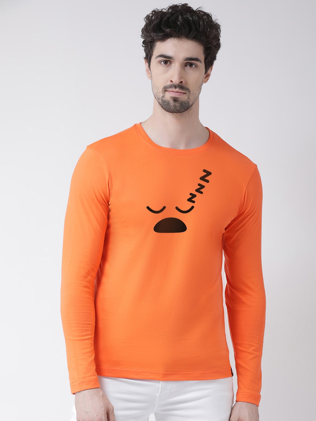 Men Sleepy Printed Full Sleeve T-Shirt - Friskers