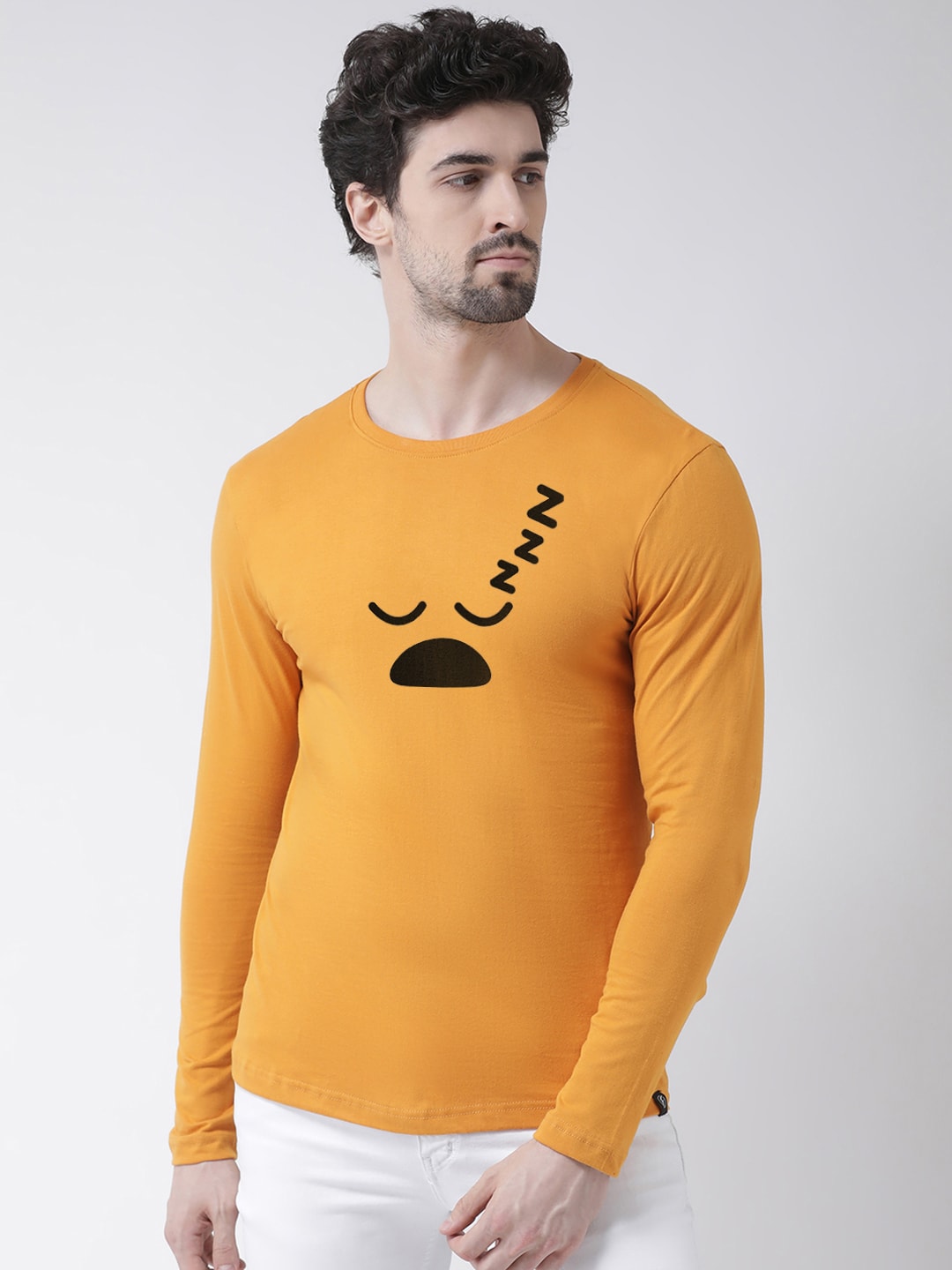 Men Sleepy Printed Full Sleeve T-Shirt - Friskers