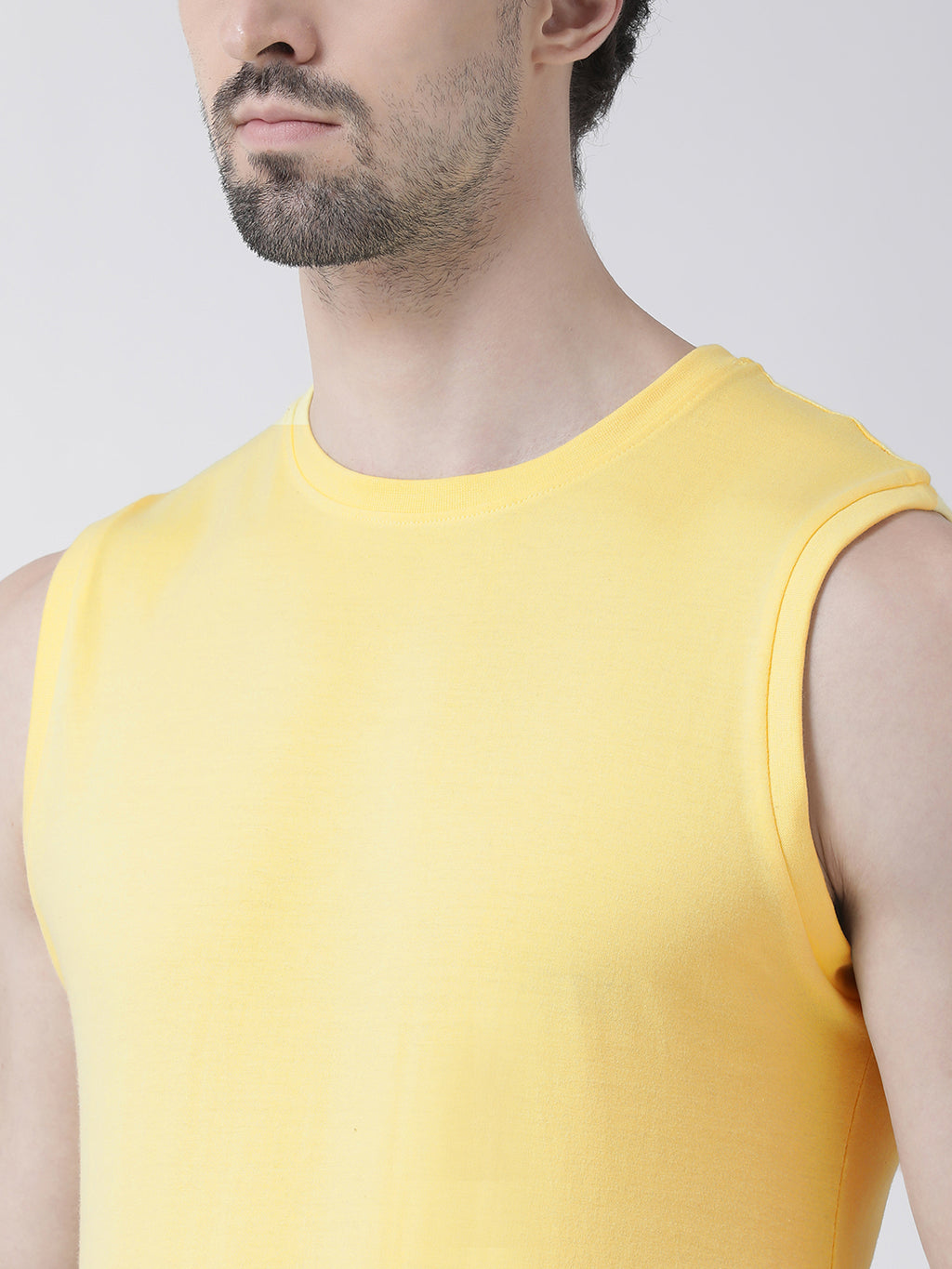 Friskers Solid Men Round Neck Sleeveless T-Shirt - Friskers