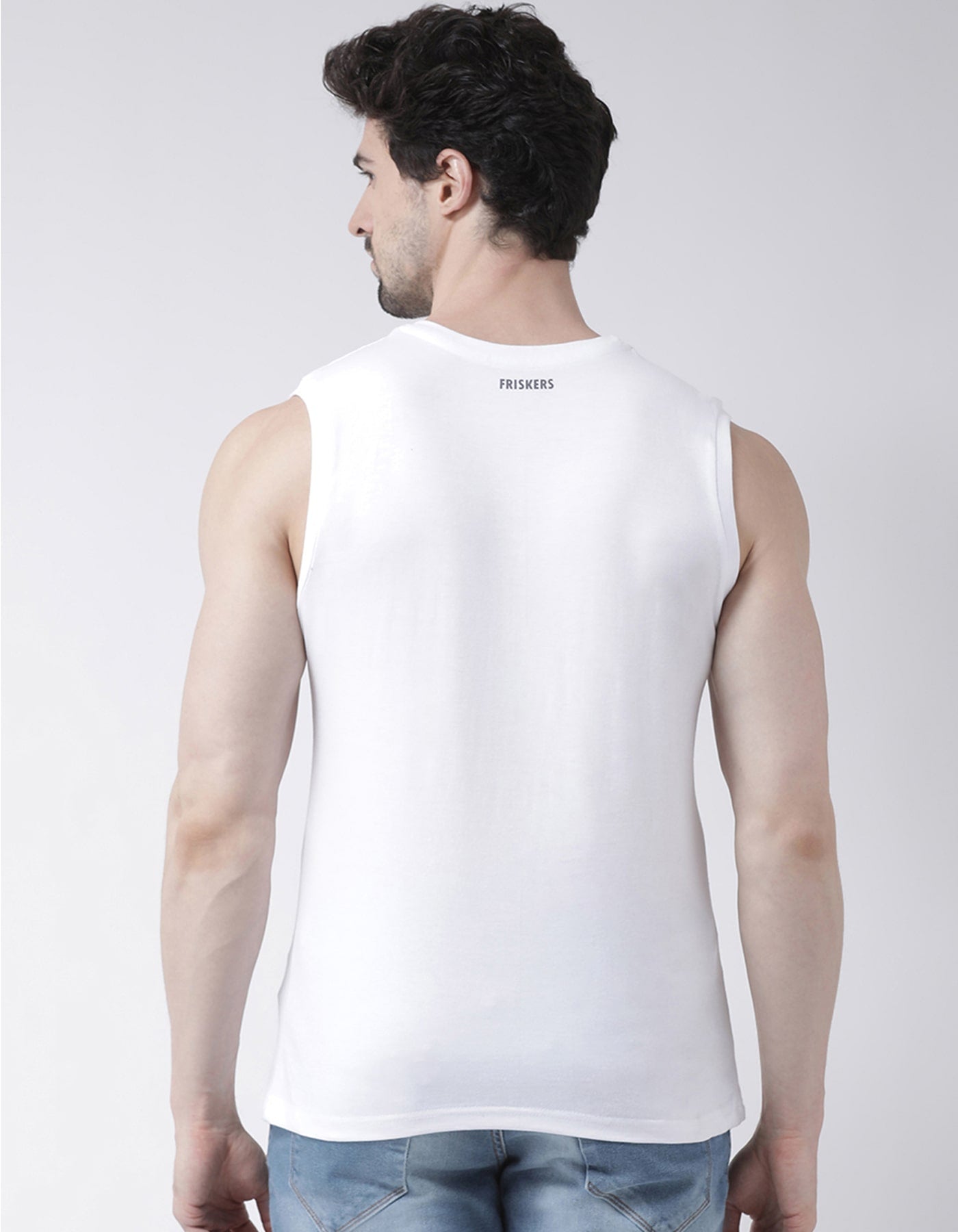 Men Original Printed Cotton Gym Vest - Friskers