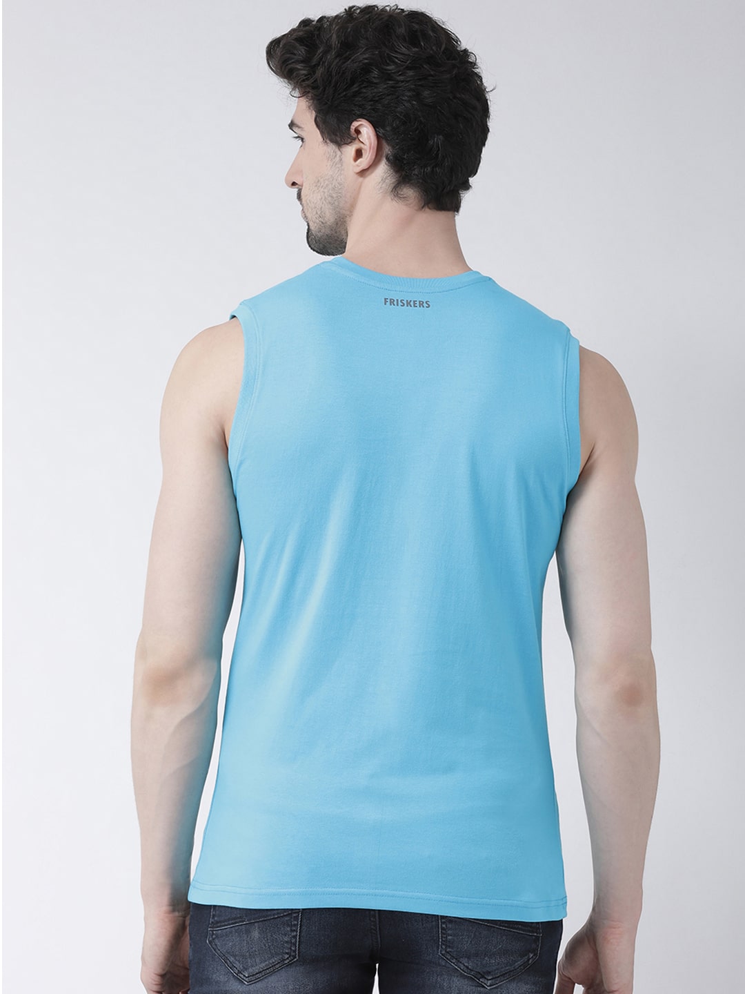 Men Original Printed Cotton Gym Vest - Friskers