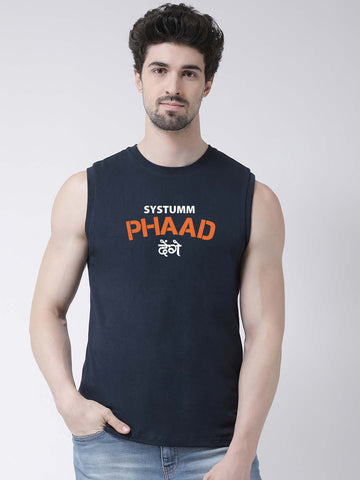 Men System Phad Denge Printed Cotton Gym Vest