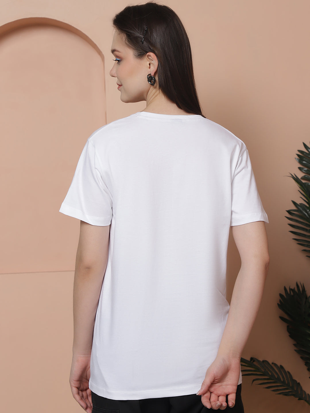 Friskers Pack Of 2 White Combination Round Neck Half Sleeves Long T-Shirt