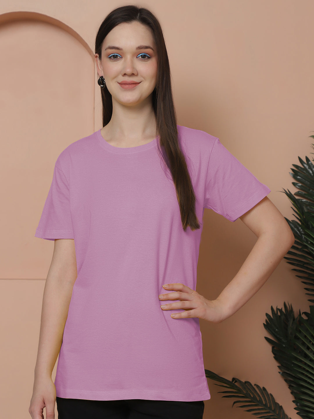 Friskers Pack Of 2 Maroon Combination Round Neck Half Sleeves Long T-Shirt