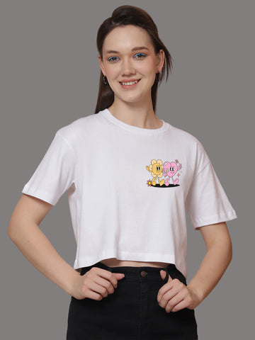 Friskers Women Focus On The Good Printed Oversized Cotton Tshirt