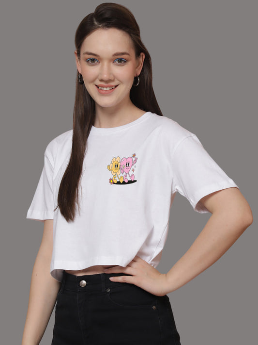 Friskers Women Focus On The Good Printed Oversized Cotton Tshirt