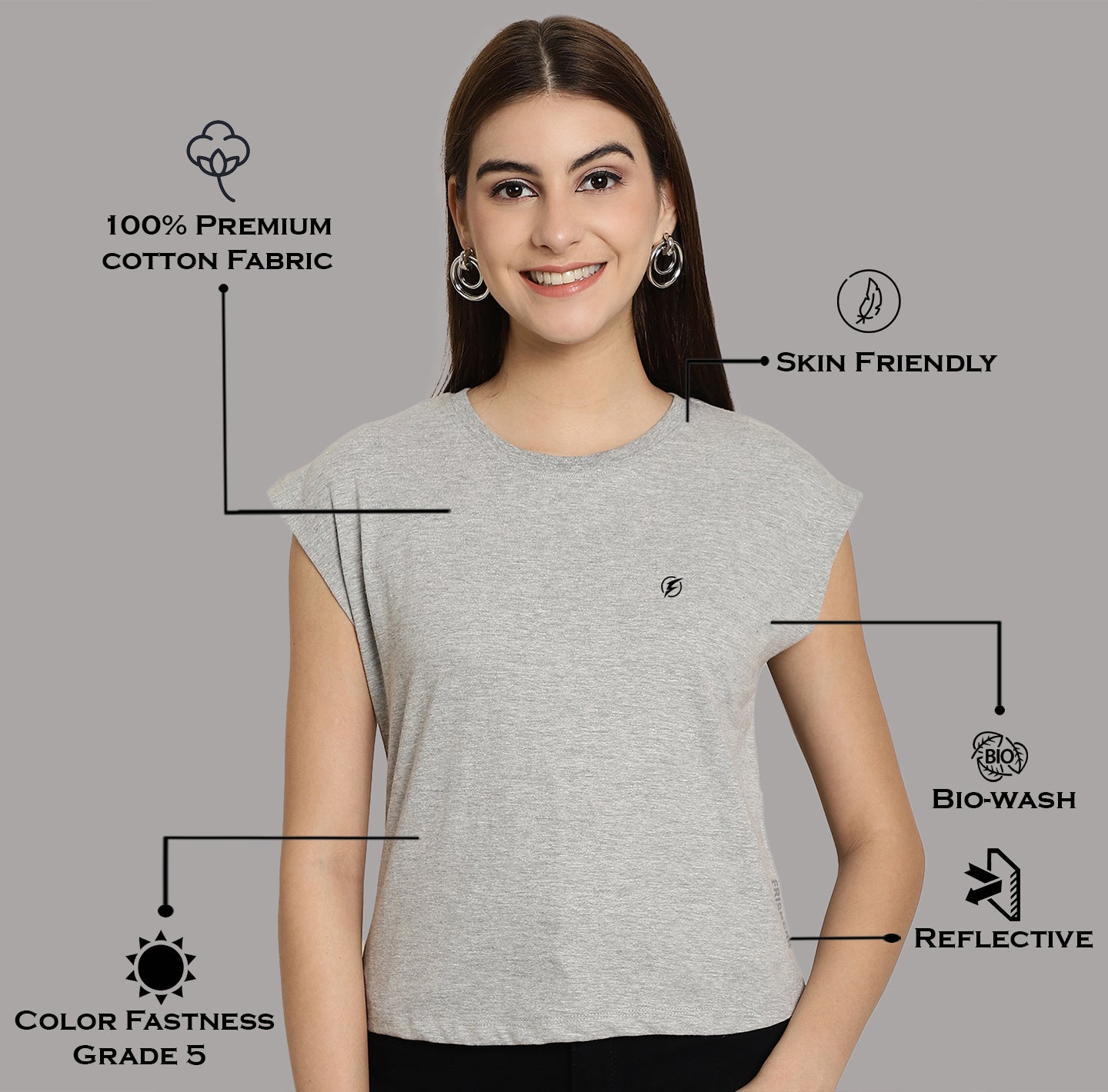 Women Casual Fit Pure Cotton T-Shirt - Friskers