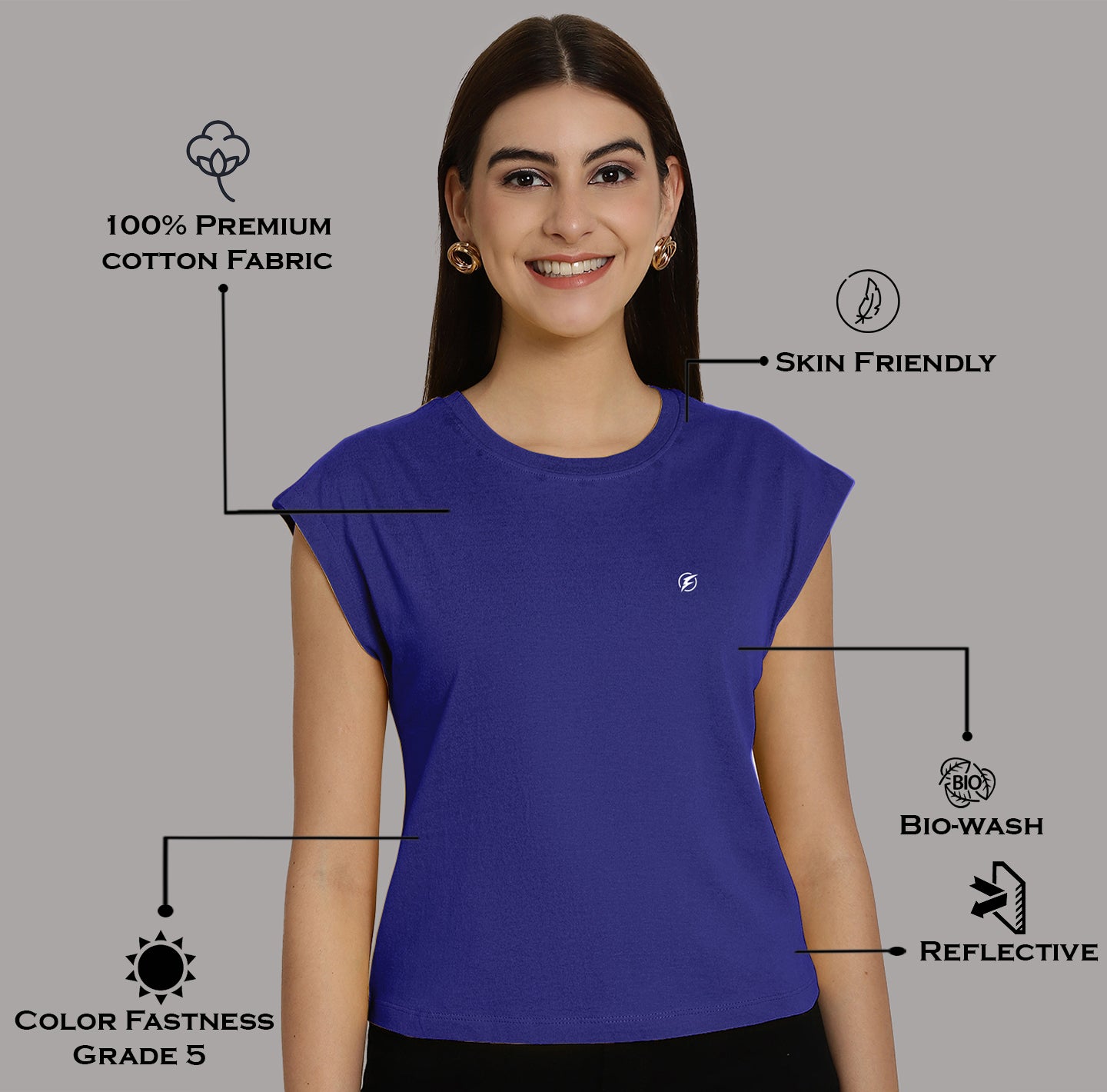 Women Casual Fit Pure Cotton T-Shirt - Friskers