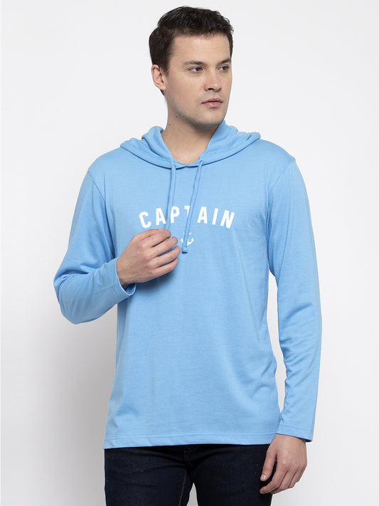 Men's Captain Full Sleeves Hoody T-Shirt - Friskers