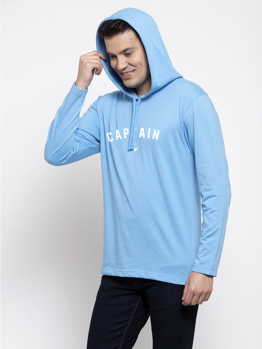 Men's Captain Full Sleeves Hoody T-Shirt - Friskers