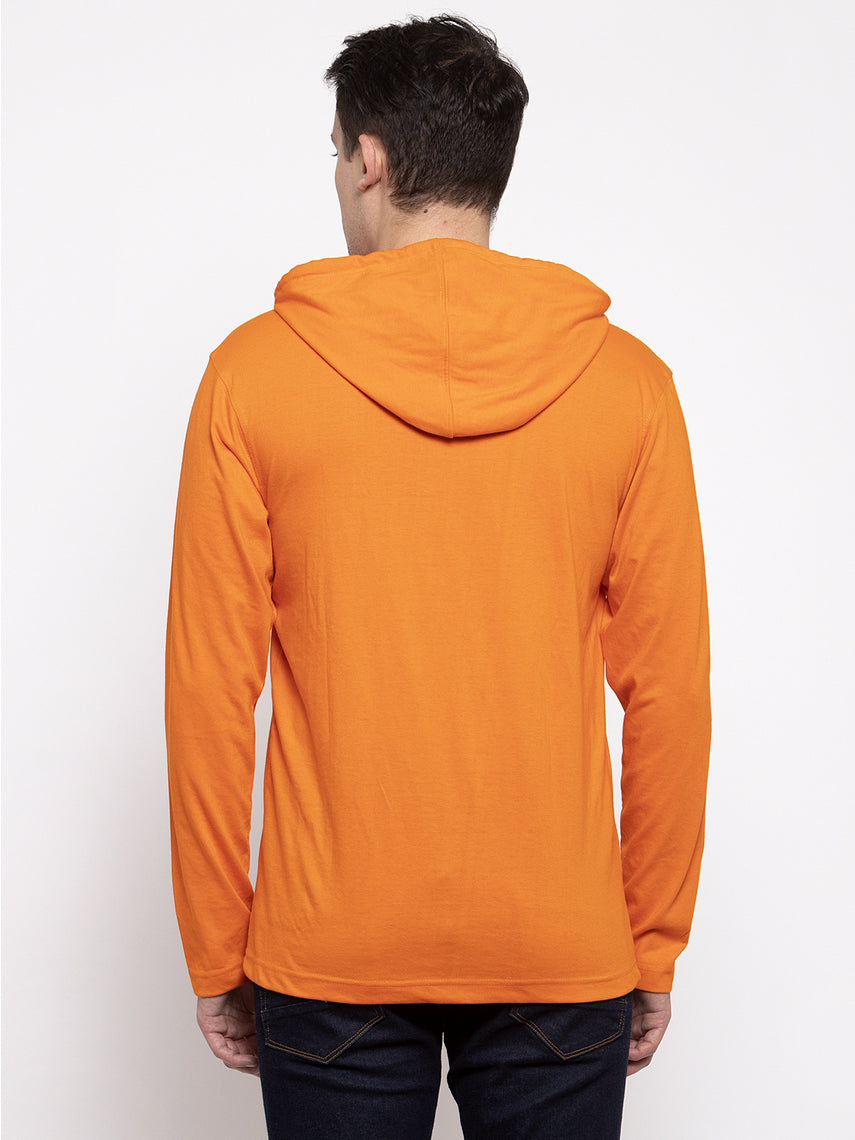 Men's Strong Focused Full Sleeves Hoody T-Shirt - Friskers